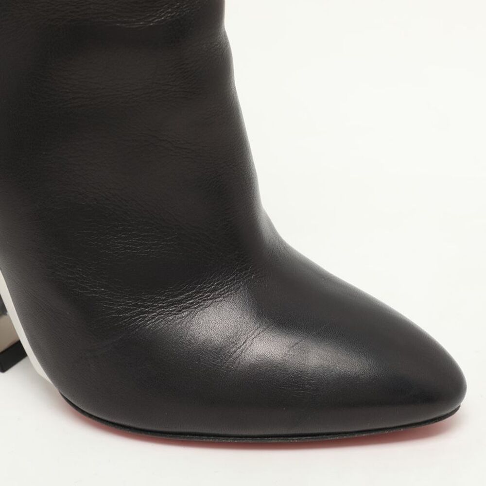 Christian Louboutin Black Leather Levitibootie Ankle Length Boots Size 37 - Picture 7 of 7